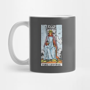 The King of swords tarot card (distressed) Mug